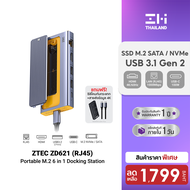[ราคาพิเศษ 999 บ.] ZTEC ZH831 / ZTEC ZD621 / ZTEC ZD622 HUB 8 in 1 USB-C 100W HDMI 4KLAN 1GbpsUSB-A 