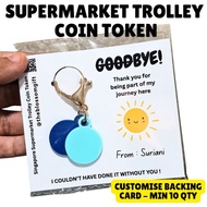 Singapore Supermarket Trolley Coin Token $1 / 50cents keychain