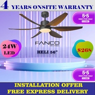FANCO HELI 56 CEILING FAN | 3 TONE LED LIGHT KIT WITH REMOTE | FREE DELIVERY| SINGAPORE WARRANTY |
