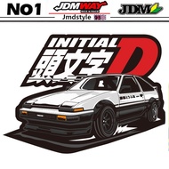 Initial D AE86 Vinyl Car Stickers Windows Waterproof Tofu Shop Sticker  JDM Japanese Decal