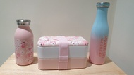 買便當盒＋漸層保溫瓶送法國MONBENTO牛奶瓶造型
