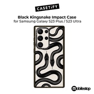 CASETIFY Black Kingsnake Impact Case for Samsung Galaxy S23 Plus/S23 Ultra