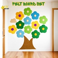 1 Set Flower Tree Kindergarten Photo Wall Decal Dopamine Felt Wall Sticker background Kids bedroom d