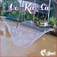 Lưới Vó Kéo Cá - Đầy Đủ Kích Thước Từ 2m 2m5 3m 3m5 4m Mắt Thưa Trắng - Mắt Vàng Mau Rộng 05cm - SaF