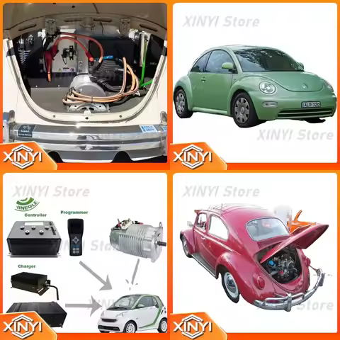 Shinegle Electric Car Motor Conversion Kit for Beetle 96V 15kW AC Controller Drive Axle Assembly EV