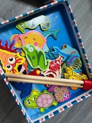 考幼稚園必備  提升專主力 親子遊戲 小朋友木製釣魚玩具