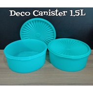 Tupperware Small Deco Canister 1.5L (1) 21.2cm (W) × 8.5cm (H) Retail Price S$18.10 each