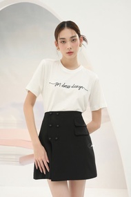 cv Áo phông nữ form vai vừa JM Dress Design thêu phom vai vừa 2T41.2208CT 1130