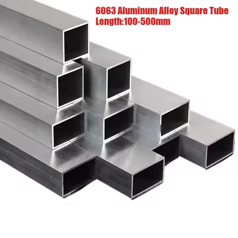 6x6 8x8 10x10 10x20 20x20 25x25 30x30 and More Rectangular 6063 Aluminum Alloy Square Tube Pipe CNC
