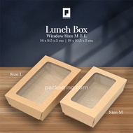 Lunch Box Eco Paper Size M (Size 16.5 X 9 X 5) Window Full Lamination In/ Lunchbox paper/ Rice conta