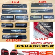 Side Sillplate Agya Ayla GR 2023 2024 2025 Lights Black NON LED/ - NO LIGHTS, AGYA