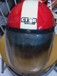 GMG安全帽 S-553 星星 紅白 復古帽 紅底白星 星星學院風 半罩帽 耀瑪騎士機車安全帽