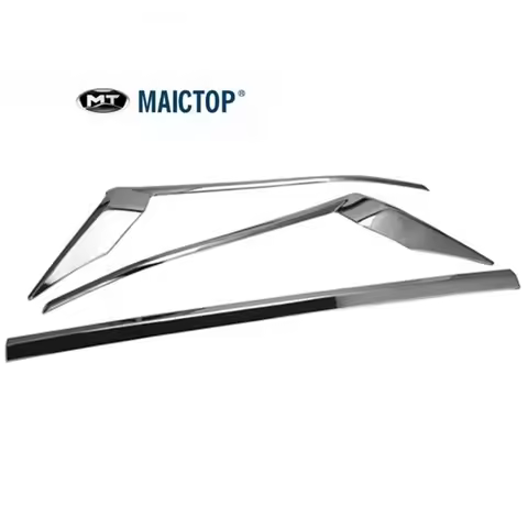Maictop Auto Parts Head Light Chrome Trims for Land Cruiser Prado FJ150 2018