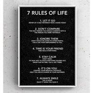 Rules of Life Inspirational Wall Art Motivational Wall Art Sports Posters Motivational Posters Quote