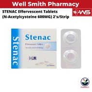 STENAC Effervescent Tablets (N-Acetylcysteine 600MG) 2's/Strip