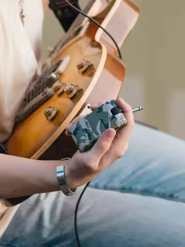 FLAMMA FX10 Guitar Headphone Amplifier Headphone Amp Portable Guitar Plug Amp Bulit in 14 Effects 14