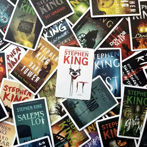 10/50pcs Stephen Edwin King Horror Novel Graffiti Stickers Guitar Suitcase Skateboard Laptop Phone W
