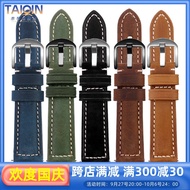 Genuine Leather Watch Strap For Men Mido Citizen Tissot Seiko Armani Casio Retro Crazy Horse Leather Watch Strap 【OCT】