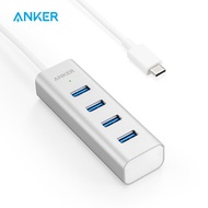 Anker USB C Hub  Aluminum USB C Adapter with 4 USB 3.0 Ports  for MacBook Pro 2018/2017 Chromebook X