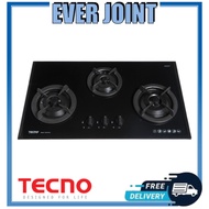 Tecno T333TGSV /T 333TGSV 3-Burner [90cm] Tempered Glass Cooker Hob Free Basic Imstallaion