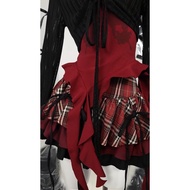Cake Hot Girl Three-Piece Short Skirt Sense Vest y2k Design Suit Bow Fluffy Millennium Blouse Irregu