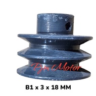 NS50 PULLY besi cor poli puli mesin pompa air alkon irigasi sawah 2 incI (B2X3X18MM)