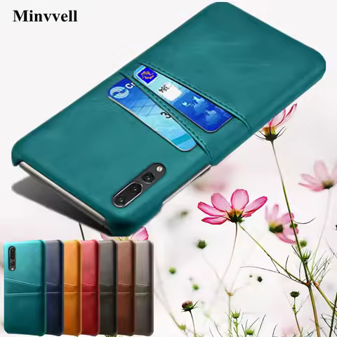 Case For Huawei P20 P30 P10 Pro Lite Plus P9 P8 lite 2017 Card Slot Cover PU Leather+PC Cases For Hu