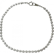 Tennis design diamond 2.00ct bracelet, Pt850 platinum, 5.7g, 19.5cm, women's. [Used]