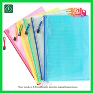 Transparent File Bag Thickened Mesh B4 Zipper Waterproof Office Information File Storage