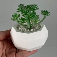 Octagon Diamond Shape Concrete Flowerpot Mold Silicone Candle Jar Making Cement Mould Diy Resin Jewe