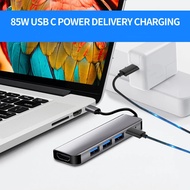USB C Hub to 4K HDMI-Compatible USB 3.0 2.0 Type C PD Charging Dock for MacBook Samsung S20 Dex PS5 