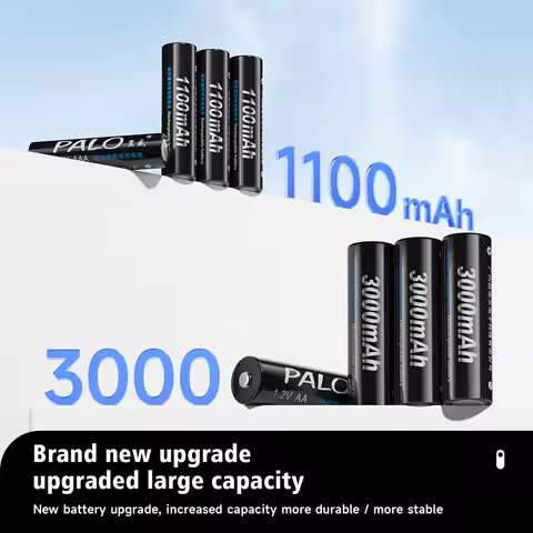 PALO 1.2V AA AAA Rechargeable Battery AAA+AA NI-MH NIMH Rechargeable Battery 2A 3A Cell for MP4 Toys