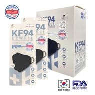 EZWELL Made in Korea KF94  Individual Packing 4 Layers protection mask (Black/White) 1 psc 医疗口罩 独立包装