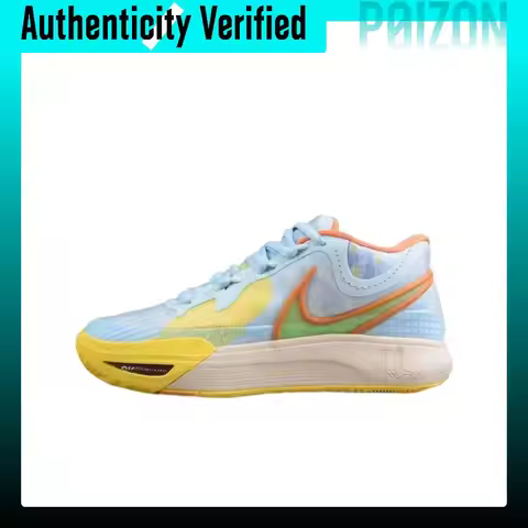 Nike Kyrie 8 Kyrie 8 Comfortable Round Toe Mid top Basketball Shoes Unisex Yellow Gray Blue Internat