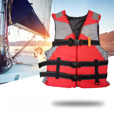 Adult Child Boat Water Rescue Lightweight Breathable Fishing Sea Vest with Belt Portable Life Jacket