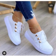 Platform Casual Sport Shoes Women's Plus Size 43 Lace Up Sneakers Wedge Non Slip Woman Vulcanize Cas