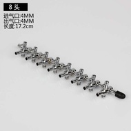 Stainless Steel Tubing Metal Airline Splitter Air Pump Control Valve Diverter Adjust Pam Angin 8way