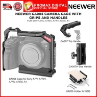 NEEWER CA004 CAMERA CAGE WITH GRIPS, HANDLES AND SSD HOLDER FOR A7IV A7RIV A7RV A7SIII A1