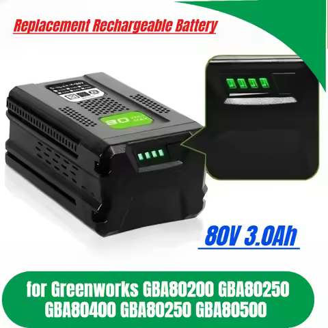 80V 3.0Ah Replacement Rechargeable Battery for Greenworks GBA80200 GBA80250 GBA80400 GBA80250 GBA805