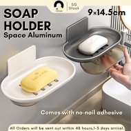 [SG] Bathroom Soap Bar Holder Soap Dish Wall Mounted Soap Holder Soap Holder Shower Soap Dishes Drai