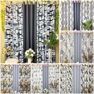 3IN1 SET GRAY SEMI BLOCKOUT CURTAIN 5FT TO 8FT LENGTH