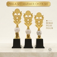 3 PCS MT Model Marble Onyx Round Trophy Jar for 1st-2nd-3rd Place Competition