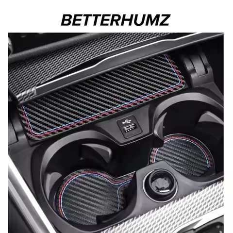 Make of Alcantara For BMW G20 G23 G28 G42 i3 i4 Storage Cup Holder Anti-slip Mats M Carbon Fiber Dec