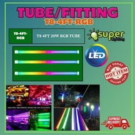 LED T8 Kalimantang Tube 4ft 20W T8 LED Glass Tube 3 COLOR IN 1 TUBE RGB/COLORFUL/WARNA WARNI/MERAH H