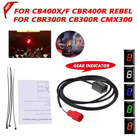 Motorcycle 1-6 Gear Display Indicator Speed Meter for Honda CB400X CB400F CBR400R Rebel CMX 300 500 