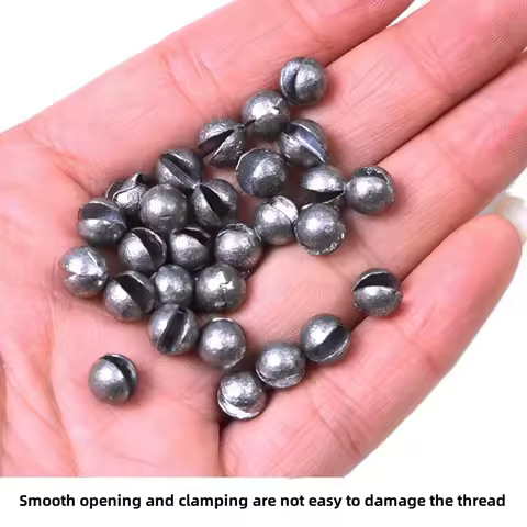 50pcs Round Lead Drop Raft Fishing Weights Kit 0.3g 0.5g 0.6g 0.8g 1g 1.2g 1.5g Round Open Lead Drop