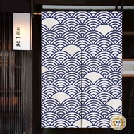 Japanese Simple Door Curtain Bedroom Semi-blocking Short Fabric Door Curtain Kitchen Bathroom Partition Door Curtain