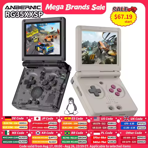 Anbernic RG35XXSP Flip Handheld Game Consoles 3.5-inch IPS 640*480 Screen Linux WIFI Retro Video Gam