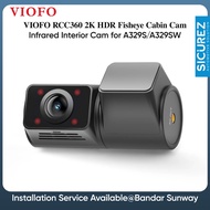 VIOFO RCC360 2K HDR Fisheye Cabin Cam, Super Night Vision Infrared Interior Cam for A329S/A329SW