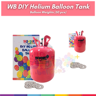 PARTY DIY HELIUM GAS TANK - DISPOSABLE BALLOON GAS TANK + 50 PC BALLOON WEIGHTS